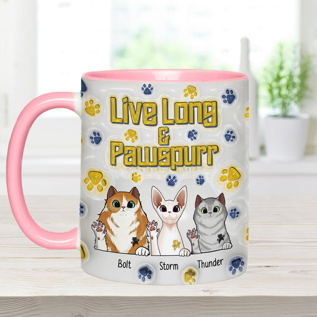 Live Long and Pawspurr - Personalized Star Fleet Accent Mug
