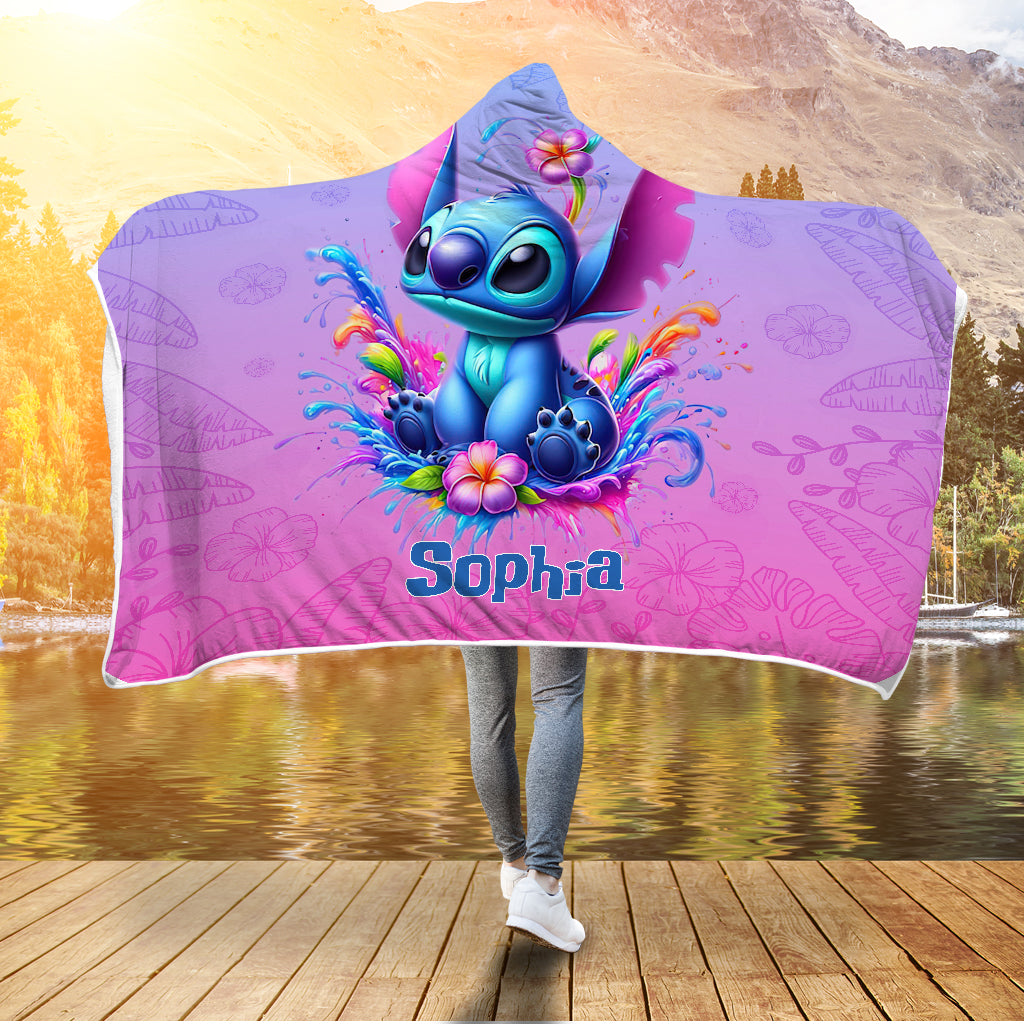 Blue Ohana - Personalized Ohana Hooded Blanket