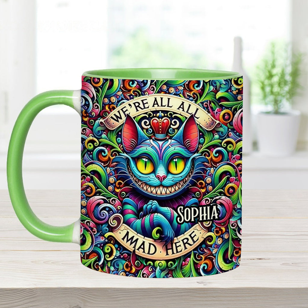 We're All Mad Here - Personalized Mouse Accent Mug