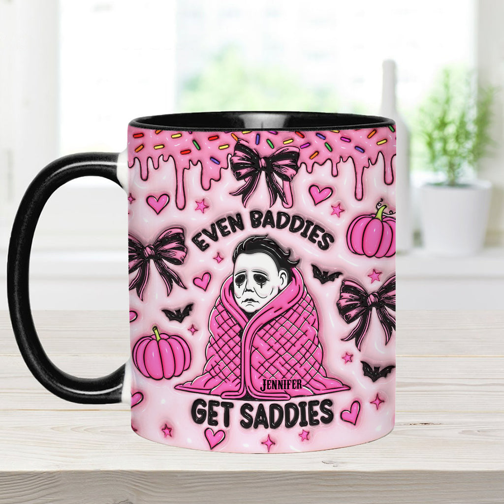 Even Baddies Get Saddies - Personalized Accent Mug