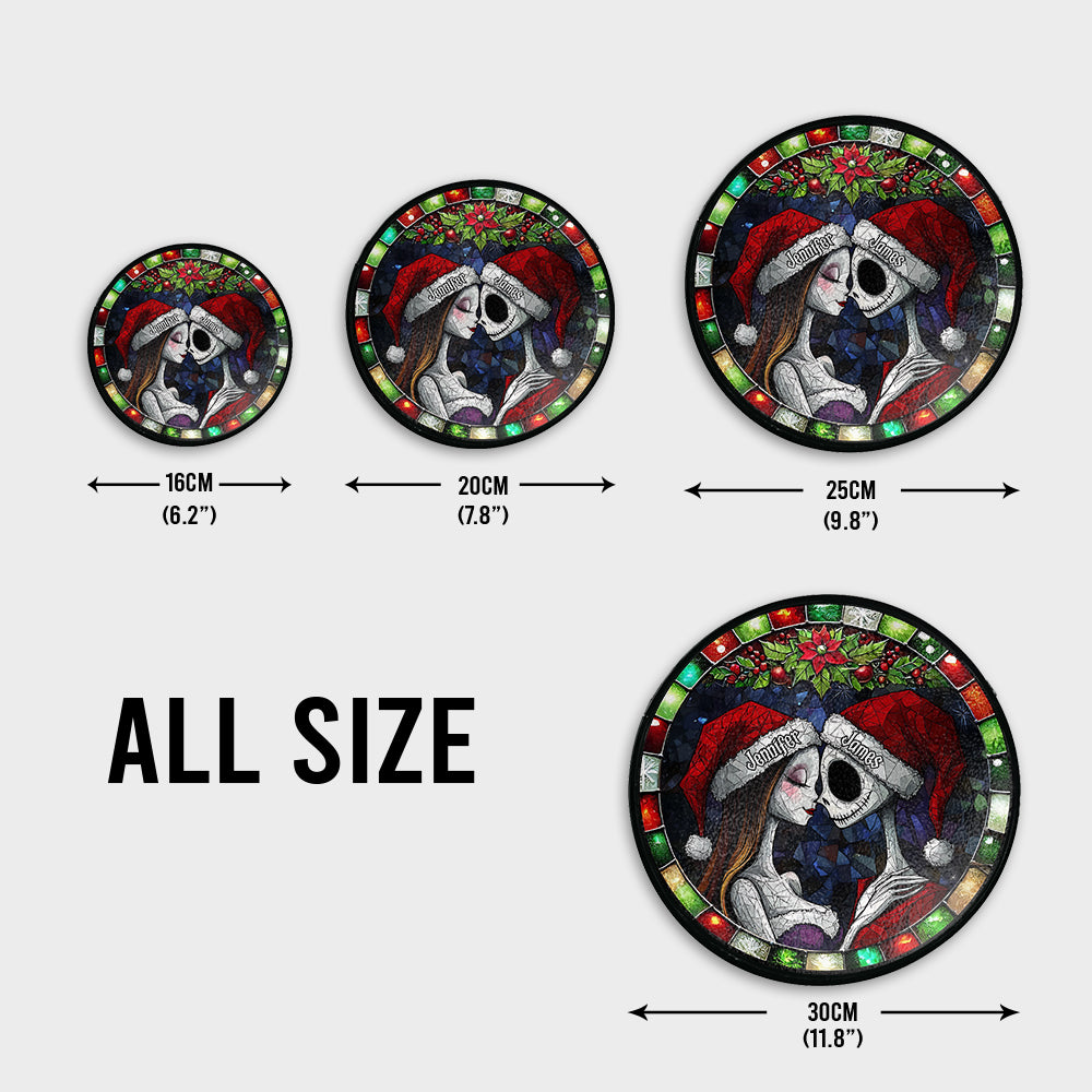 All I Want For Christmas - Personalized Nightmare Stained Glass Suncatcher