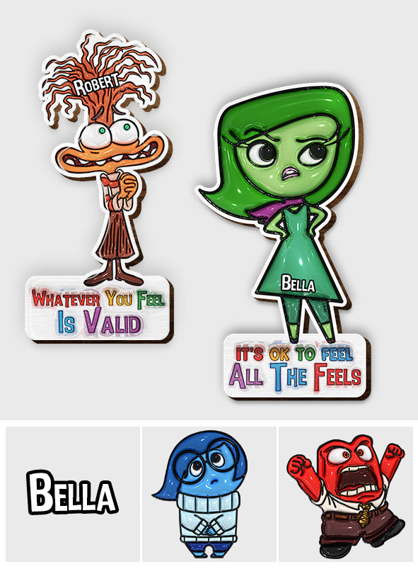 Whatever You Feel Is Valid - Personalized Shaped Car Visor Clip