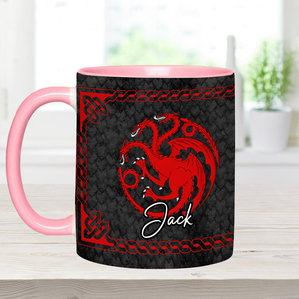 Team Black - Personalized Thrones Game Accent Mug