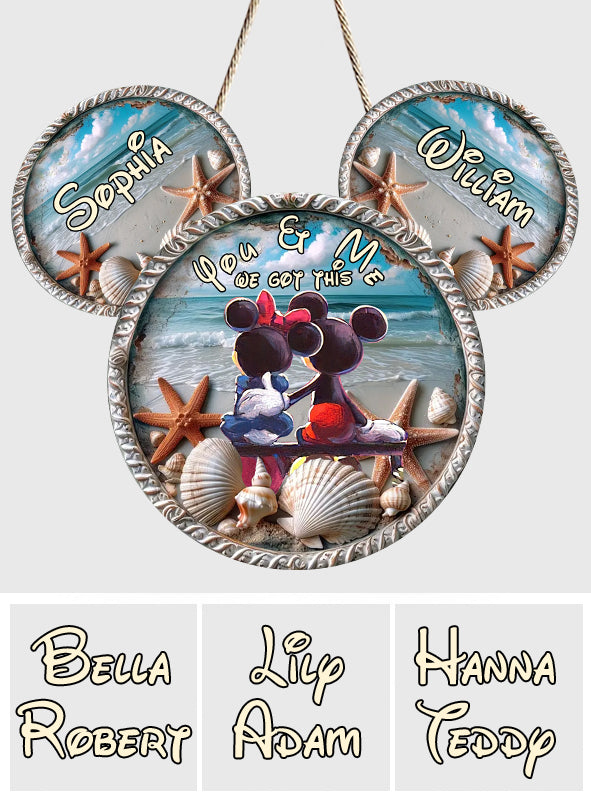 You & Me We Got This - Personalized Mouse Custom Shaped Wood Sign
