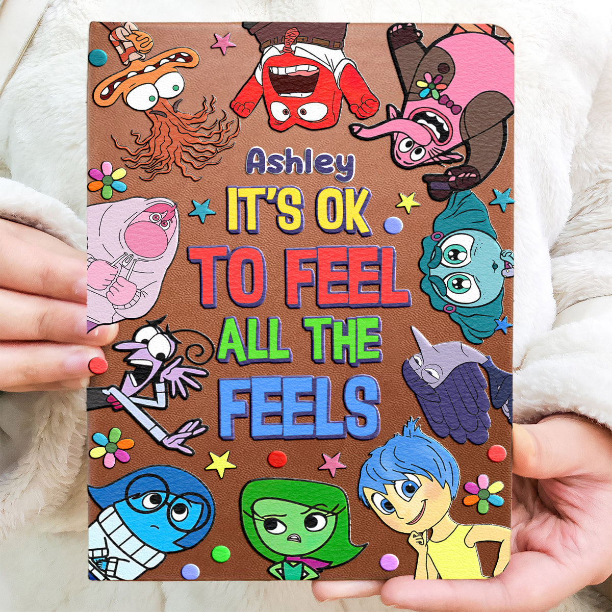 It's Ok To Feel All The Feels - Personalized Leather Journal