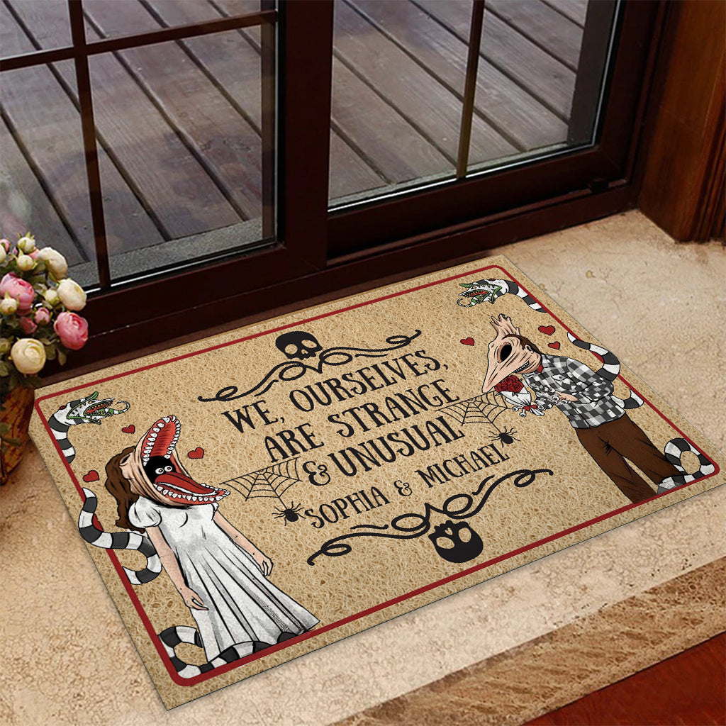 We, Ourselves, Are Strange & Unusual - Personalized Doormat