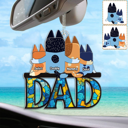 Cool Dad - Personalized Father Custom Shaped Car Ornament