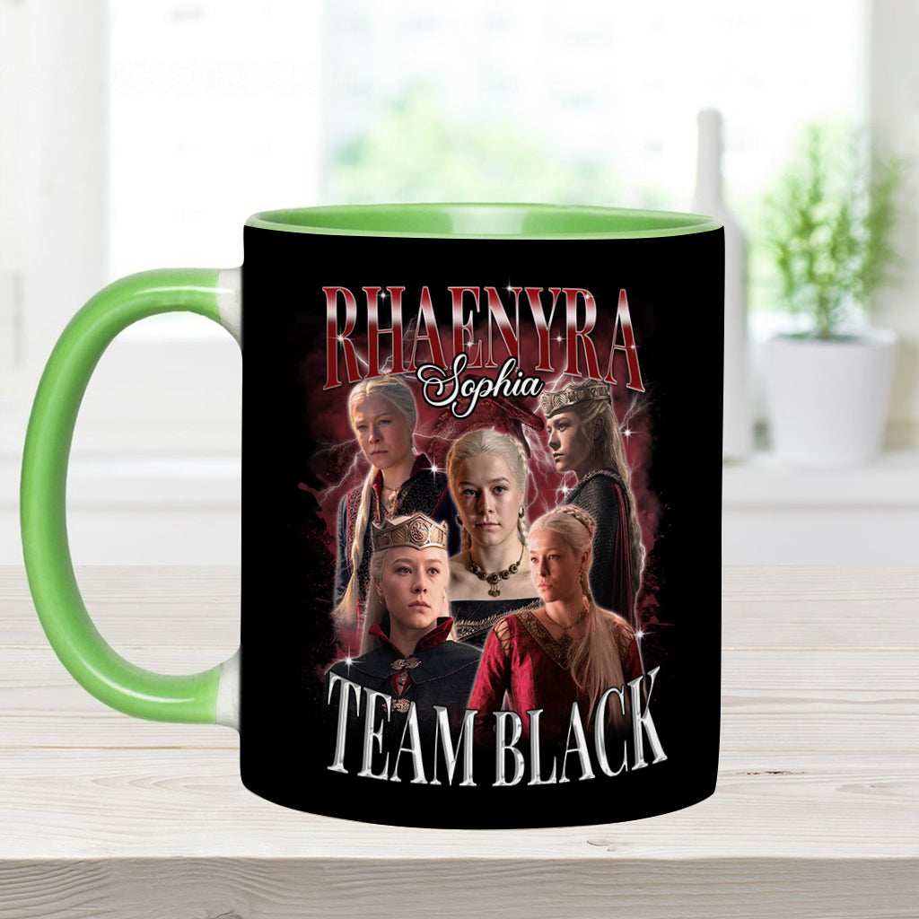 Team Black - Personalized Thrones Game Accent Mug