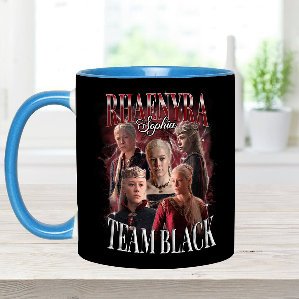 Team Black - Personalized Thrones Game Accent Mug