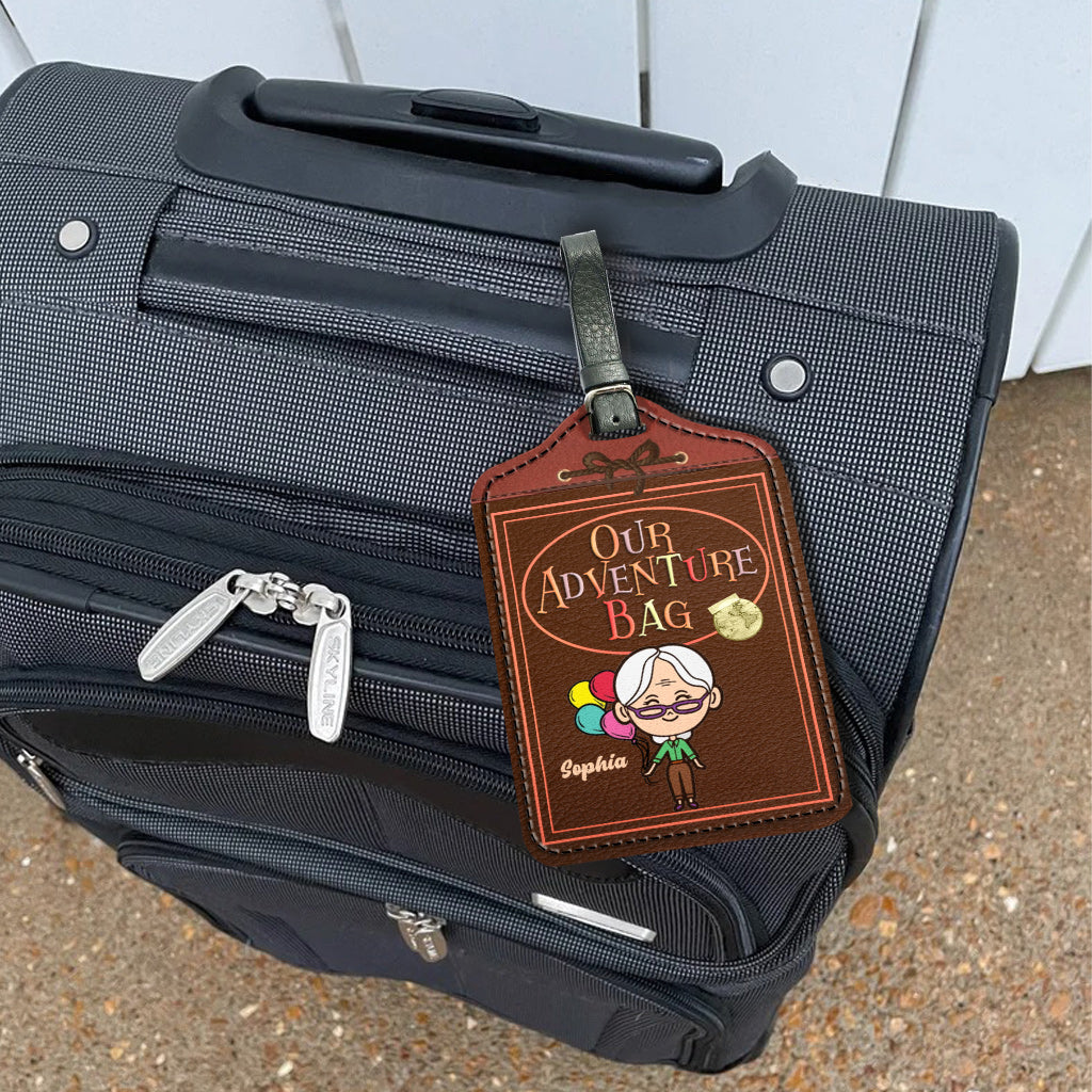 Our Adventure Bag - Personalized Mouse Leather Luggage Tag