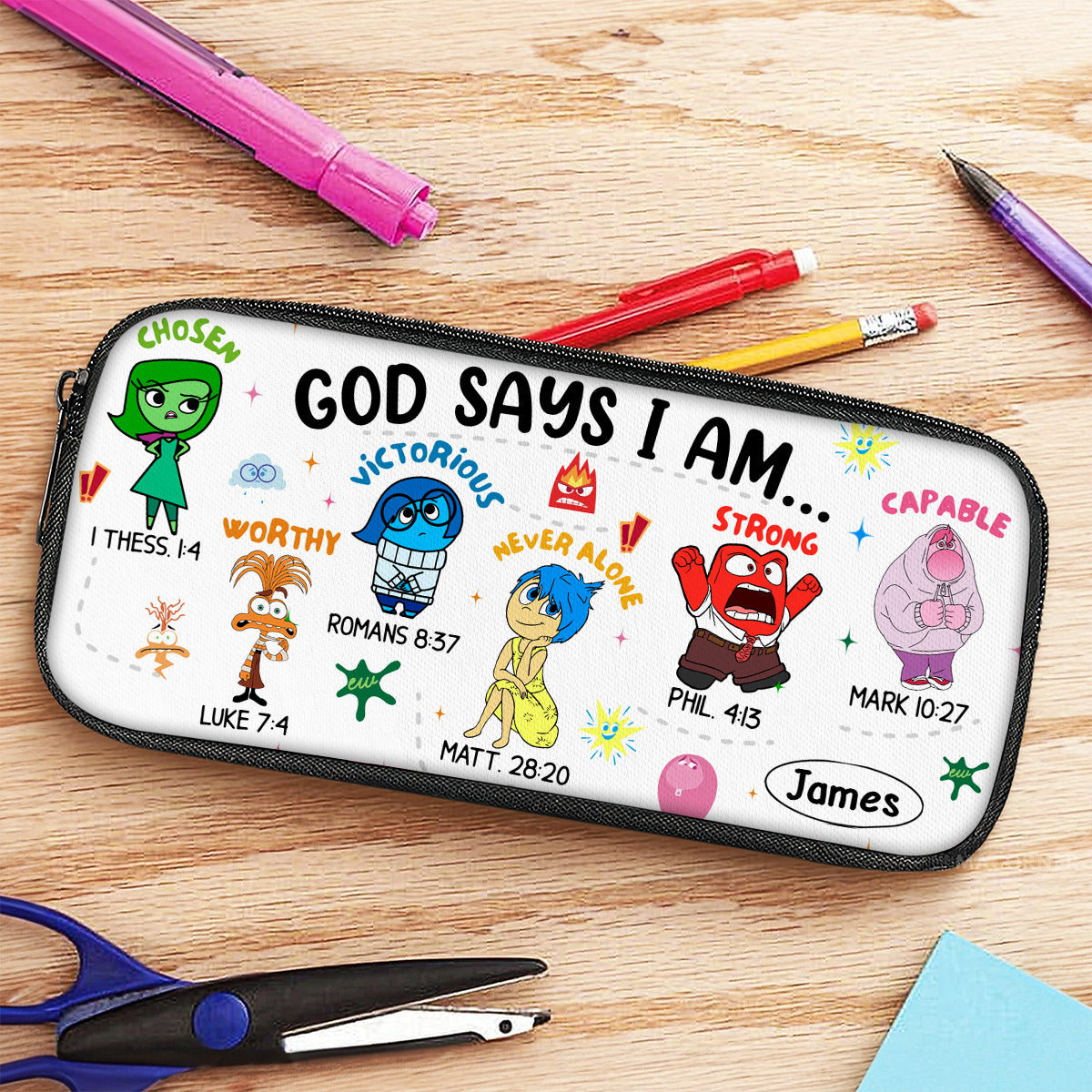 God Says I Am - Personalized Pencil Case