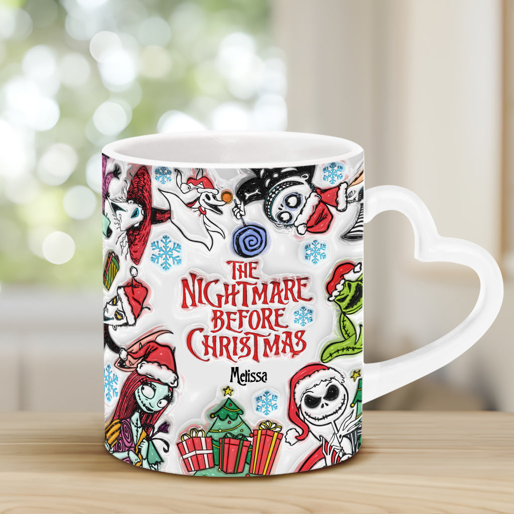 The Nightmare Before Christmas - Personalized Nightmare Heart Handle Mug