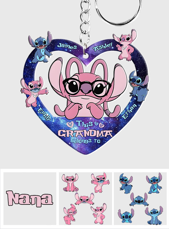 This Grandma Belongs To Custom Any Title - Personalized Ohana Keychain