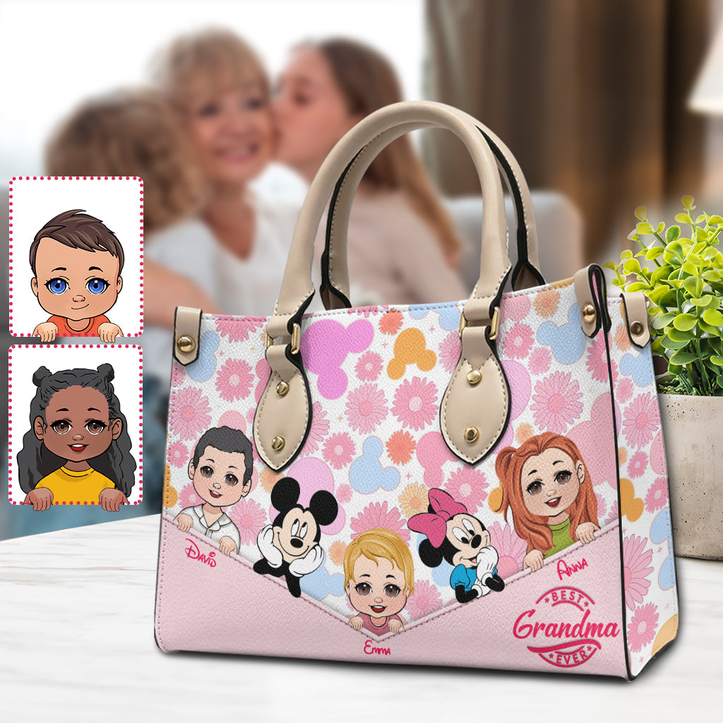 Best Grandma/ Nana/ Mimi... Ever - Personalized Mouse Leather Handbag