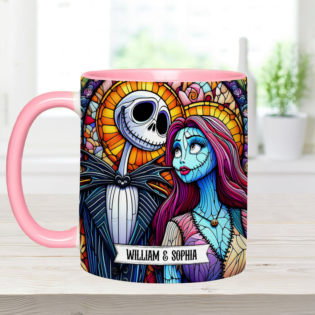 Jack And Sally - Personalized Nightmare Accent Mug