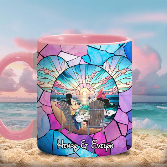 Sunrise On The Beach Build The Life We Love - Personalized Mouse Accent Mug