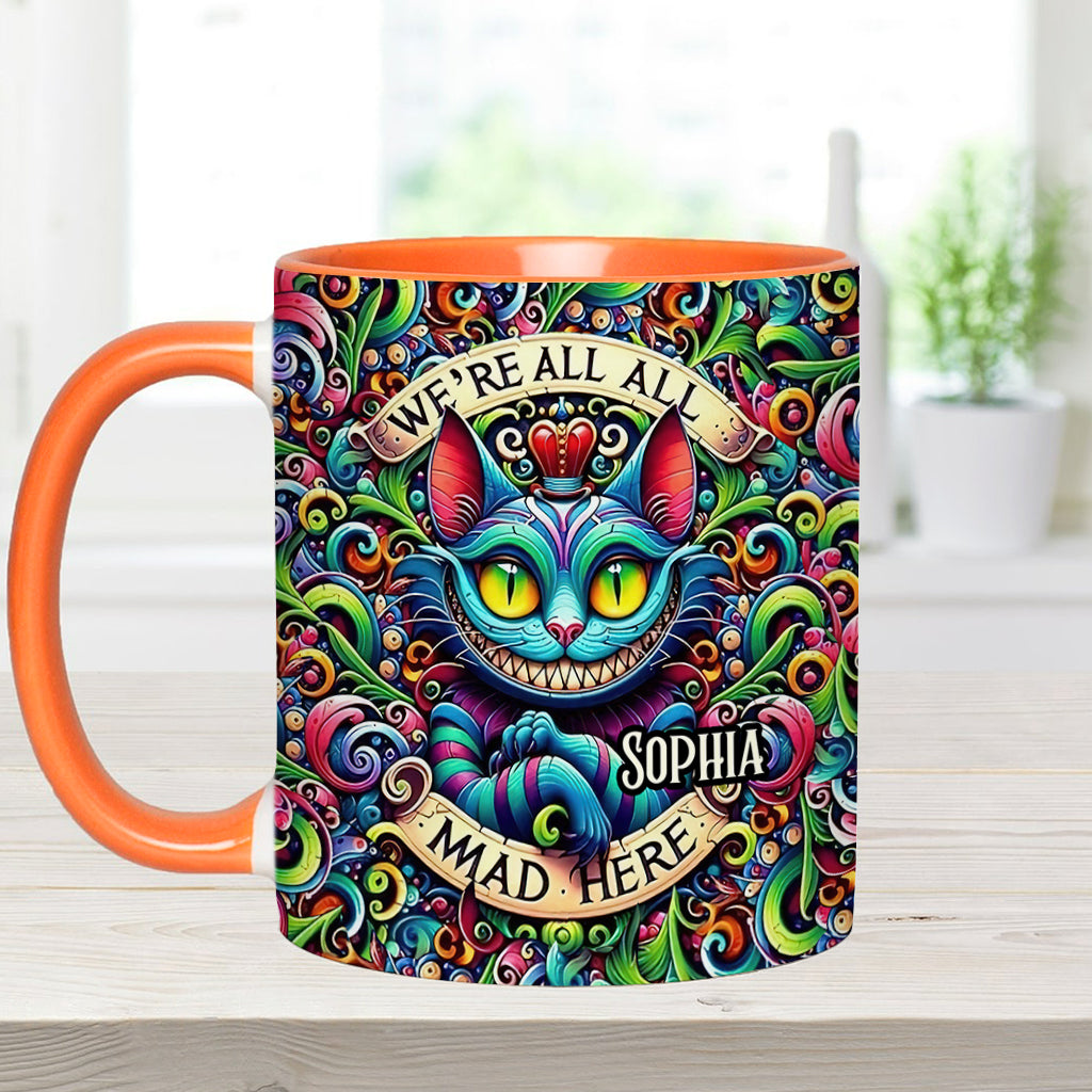We're All Mad Here - Personalized Mouse Accent Mug