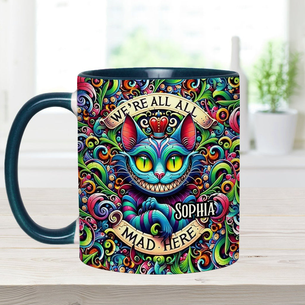 We're All Mad Here - Personalized Mouse Accent Mug