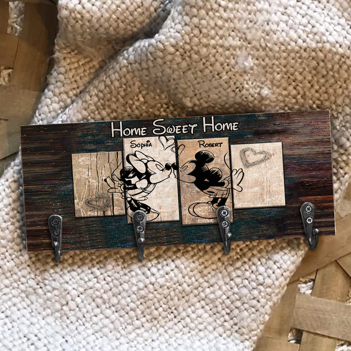 Home Sweet Home I'm Yours - Personalized Mouse Key Rack