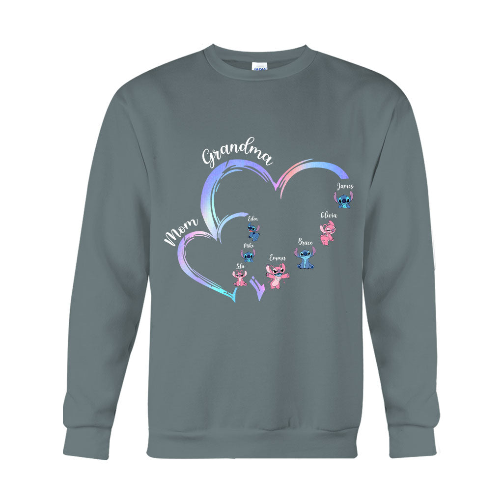 First Mom Now Grandma Alien Version - Personalized Ohana T-shirt And Hoodie