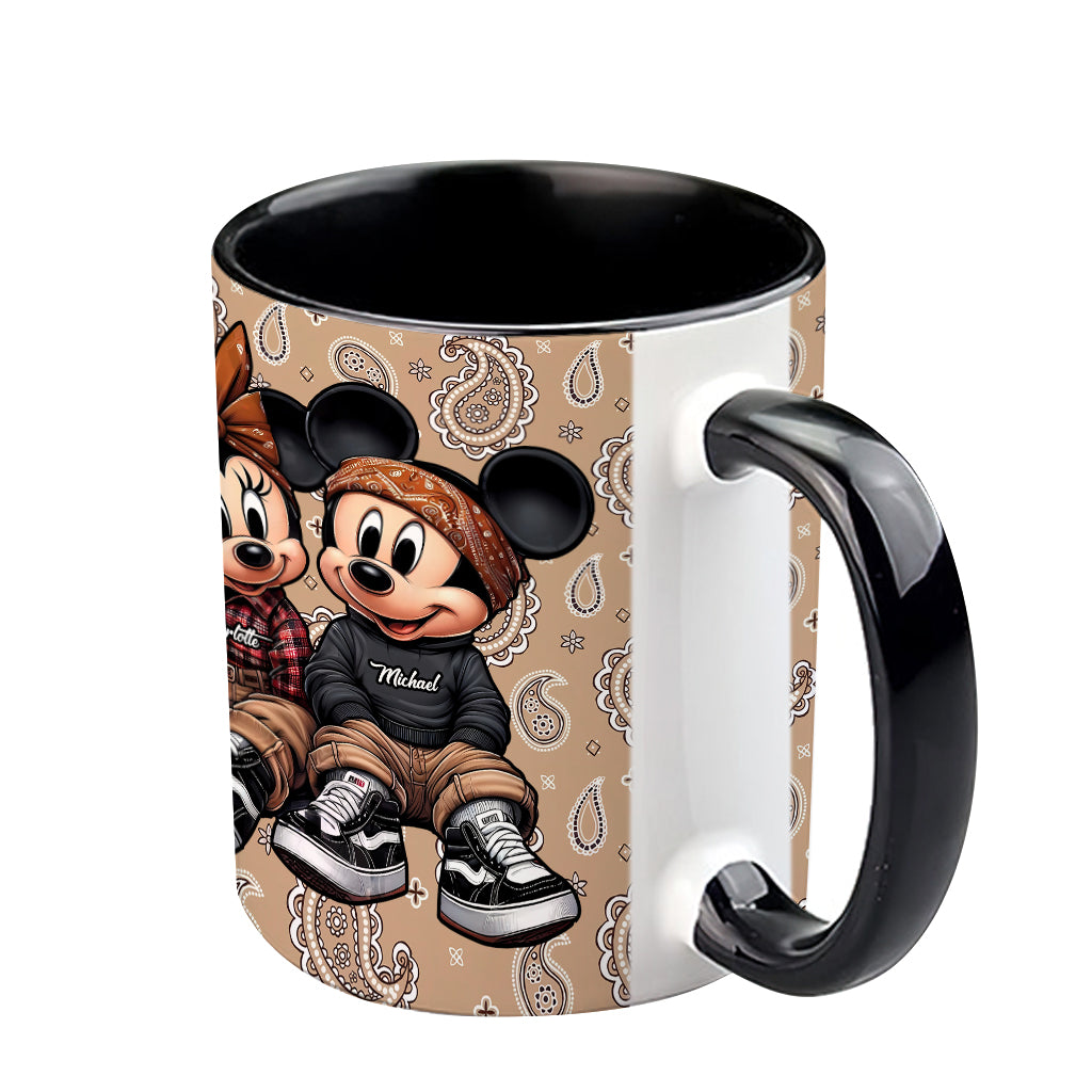 Chicano Mouse Couple - Personalized Mouse Accent Mug