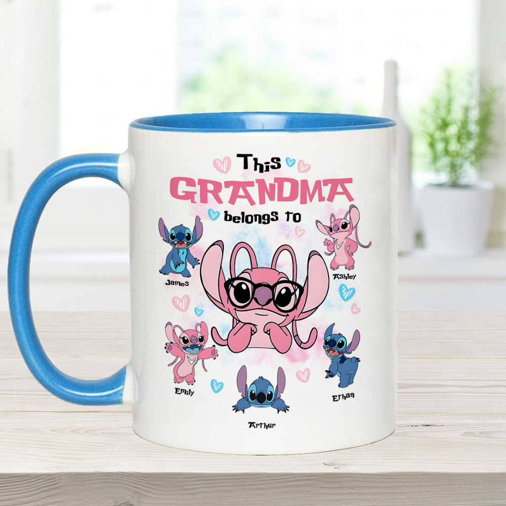 This Grandma Belongs To Custom Any Title - Personalized Mouse Accent Mug