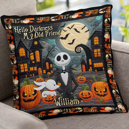 Hello Darkness My Old Friend - Personalized Nightmare Throw Pillow