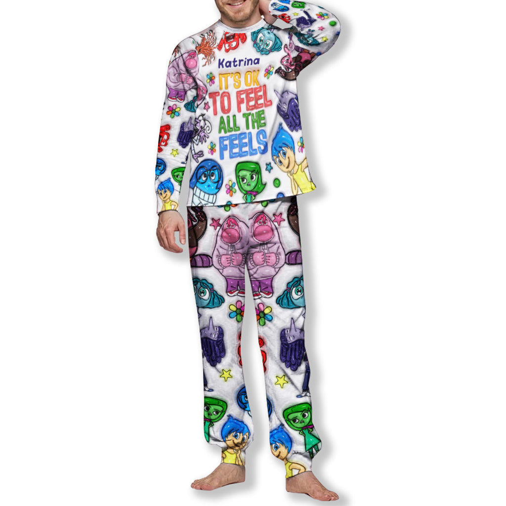 It's Ok To Feel All The Feels - Personalized Pajamas Set