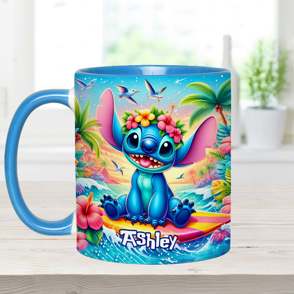 Blue Summer Hawaii - Personalized Ohana Accent Mug