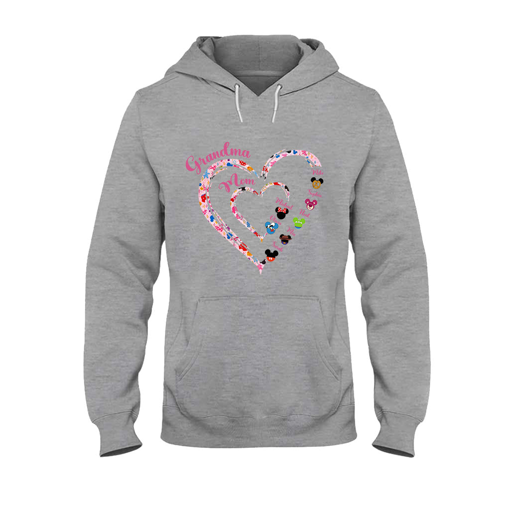 Happiest Grandma - Personalized Mouse T-shirt And Hoodie