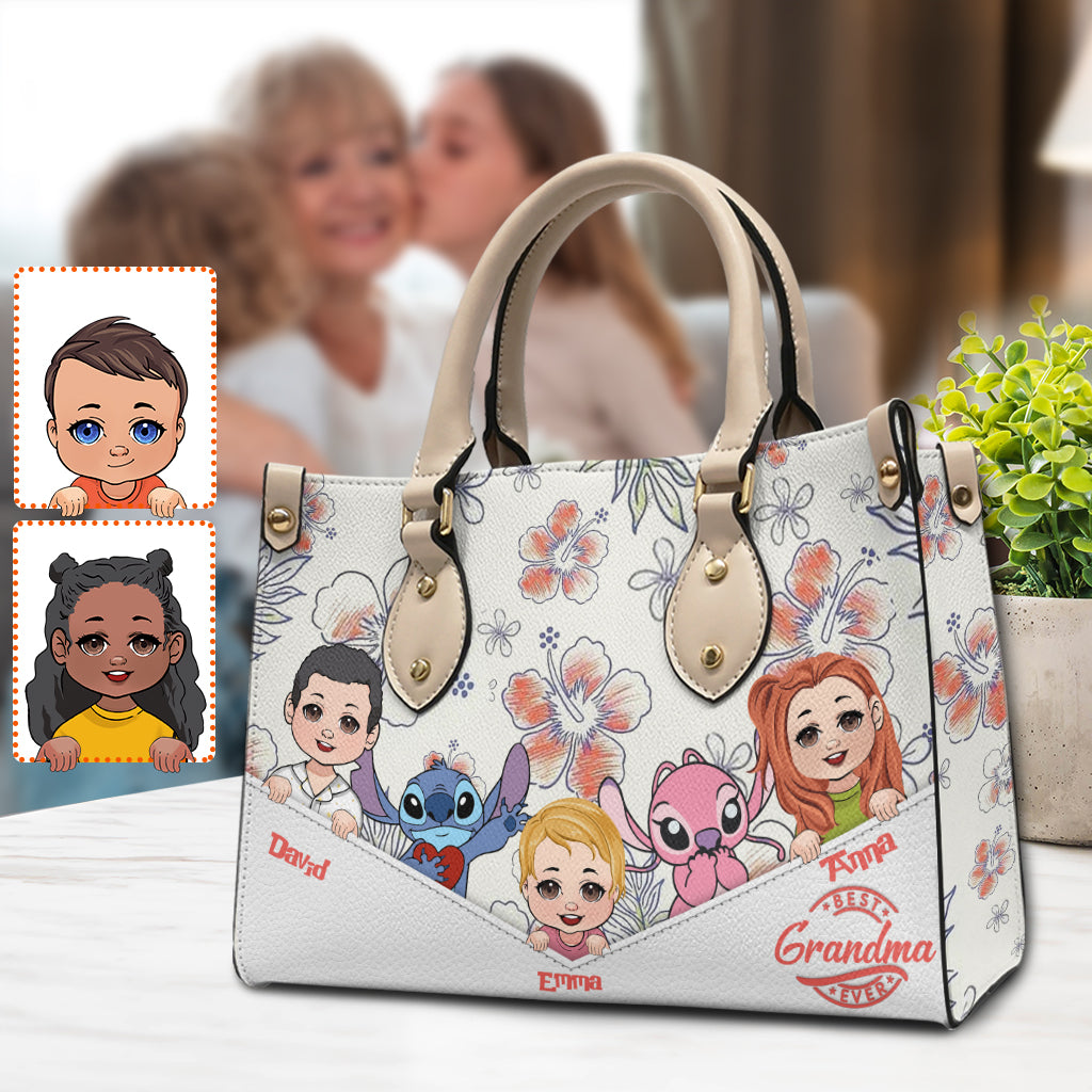 Best Grandma/ Nana/ Mimi... Ever - Personalized Ohana Leather Handbag