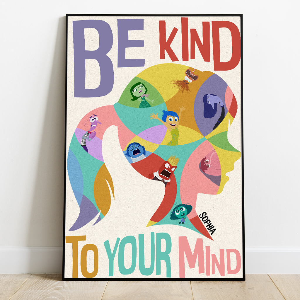 Be Kind To Your Mind - Personalized Canvas And Poster
