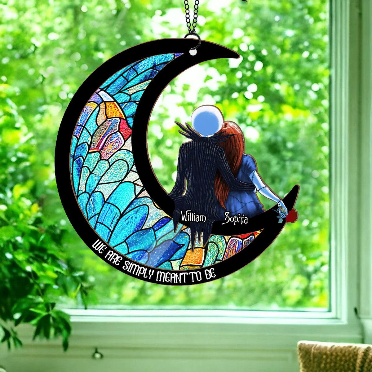We Are Simply Meant To Be - Personalized Nightmare 2 Layered Window Hanging Suncatcher