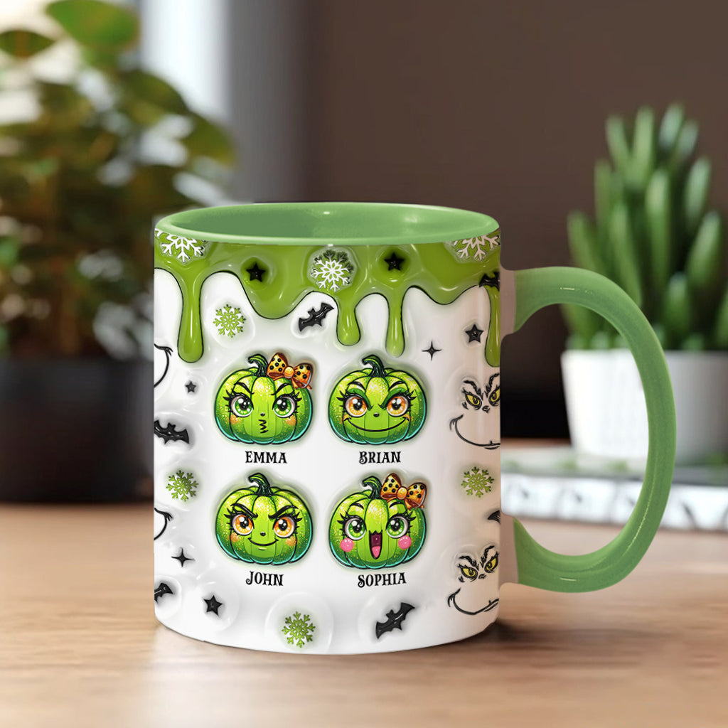 Grinchy Mama/Grandma - Personalized Grandma Accent Mug