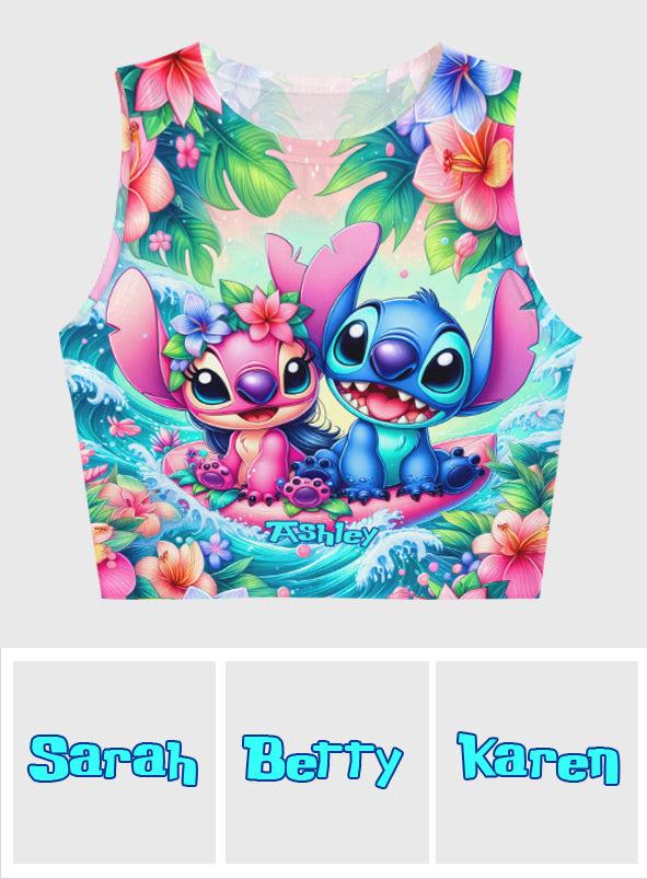 Any Name - Personalized Ohana Crop Tank Top