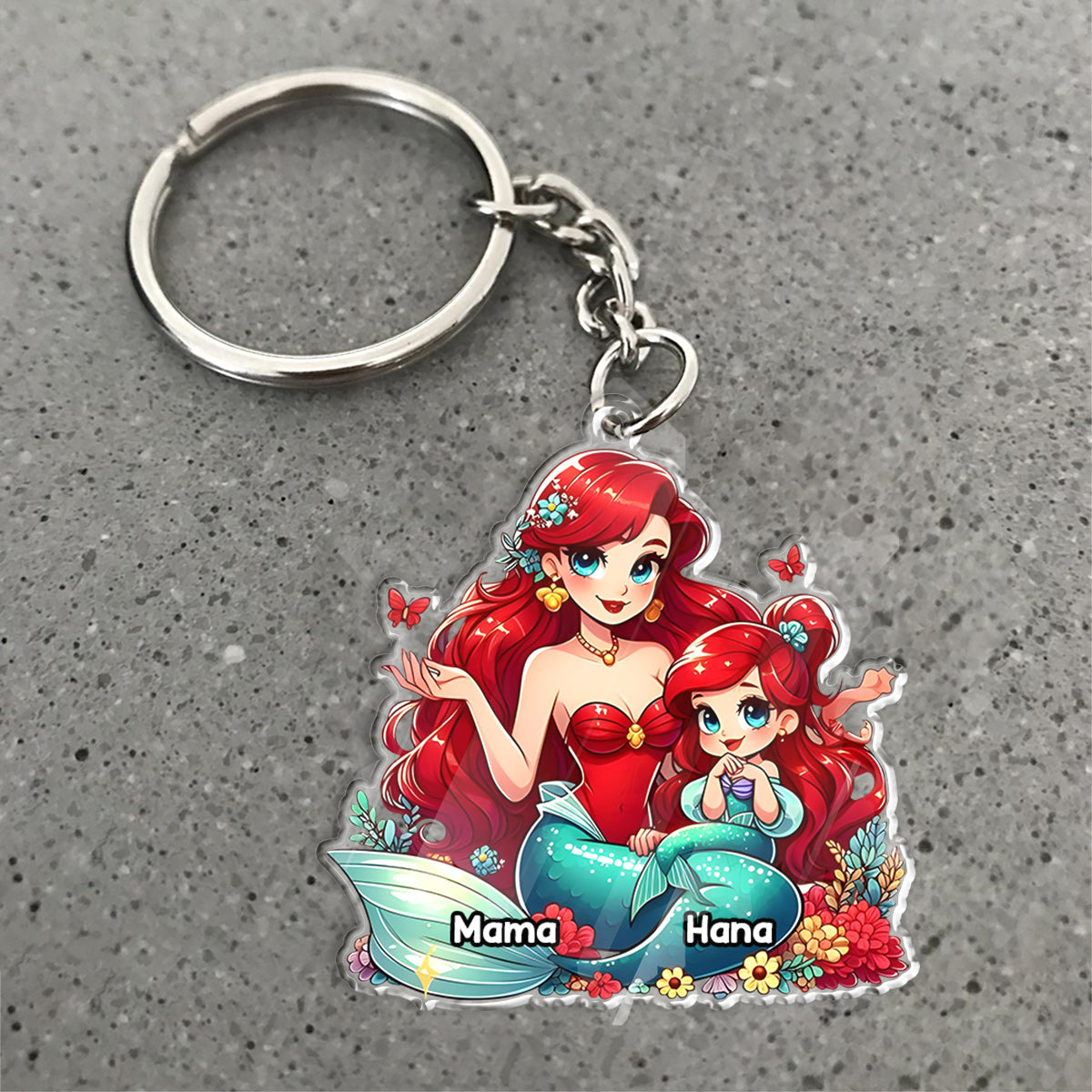 Chicano Royal Mother & Daughter - Personalized Mouse Keychain
