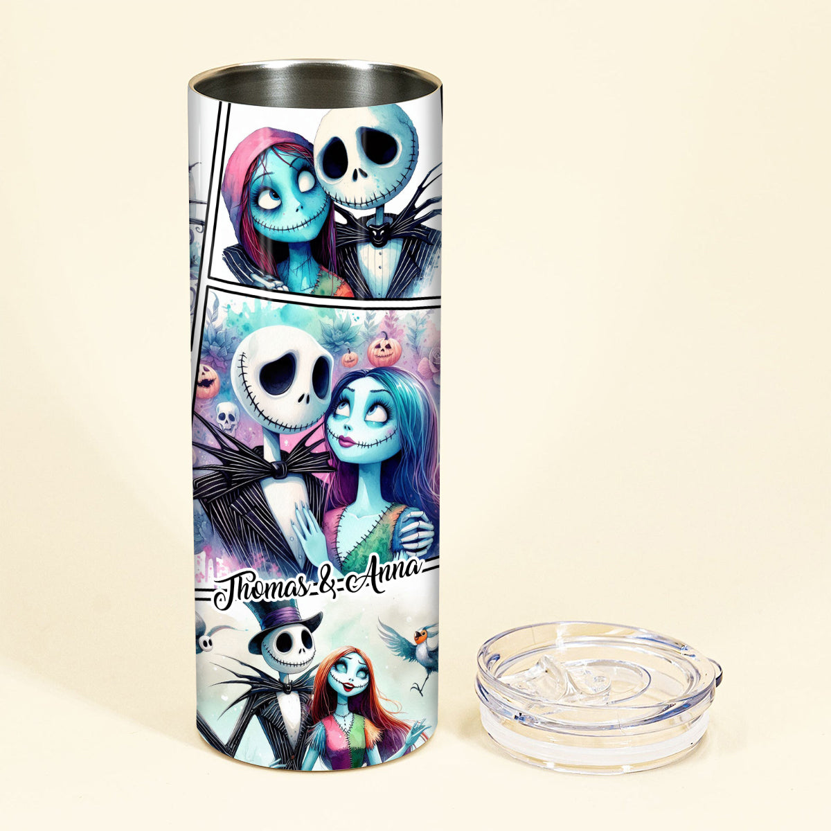 We're Simply Meant To Be - Personalized Nightmare Skinny Tumbler