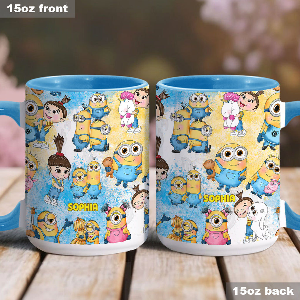 Happy Time Yellow Monster - Personalized Accent Mug