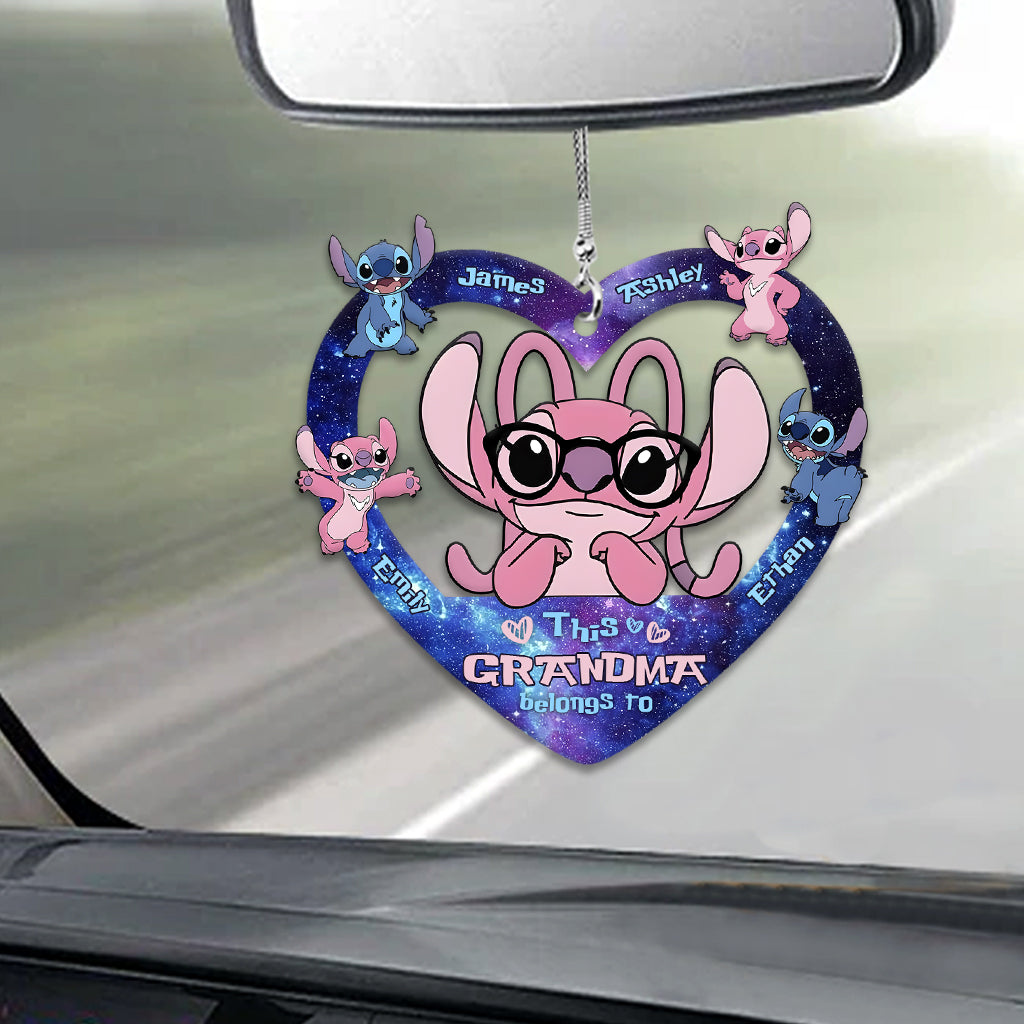 This Grandma Belongs To Custom Any Title - Personalized Ohana One-sided Car Ornament