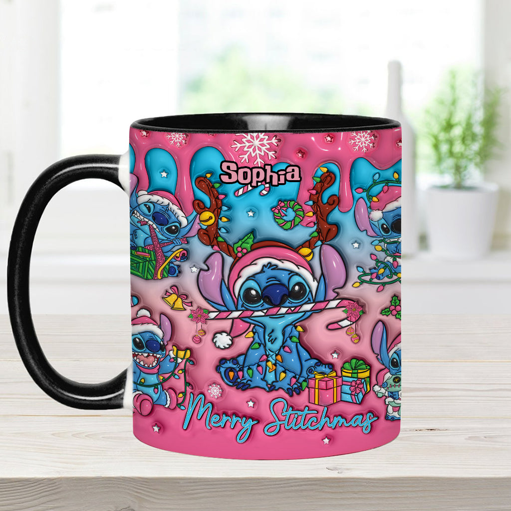 Merry Stitchmas - Personalized Ohana Accent Mug