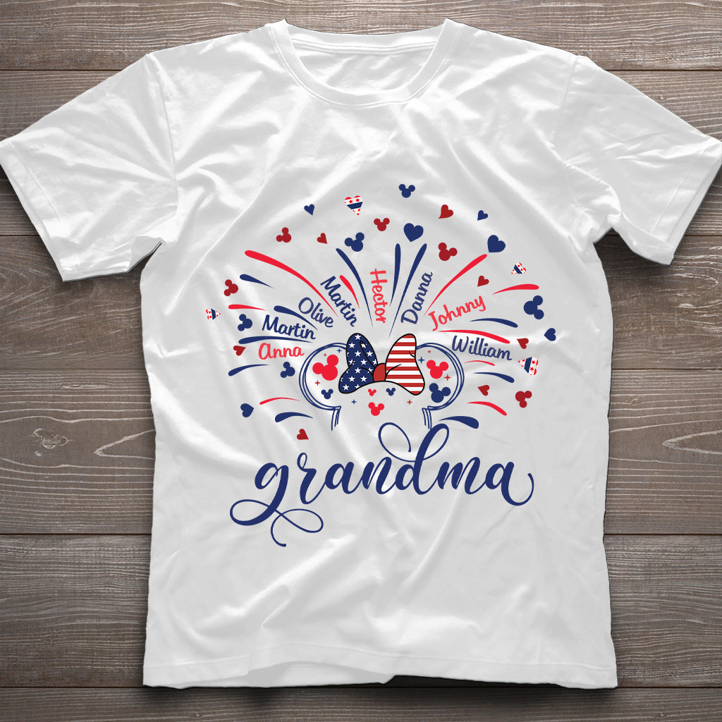 Firework America Mouse Flag - Personalized Mouse T-shirt And Hoodie