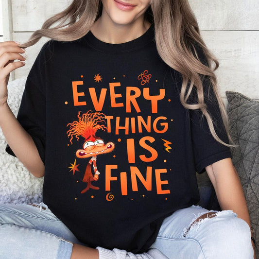 Everything Is Fine Anxiety Shirt, Anxiety Shirt, Merch Shirt, Emotions Shirt, Gift Ideas T-shirt & Hoodie