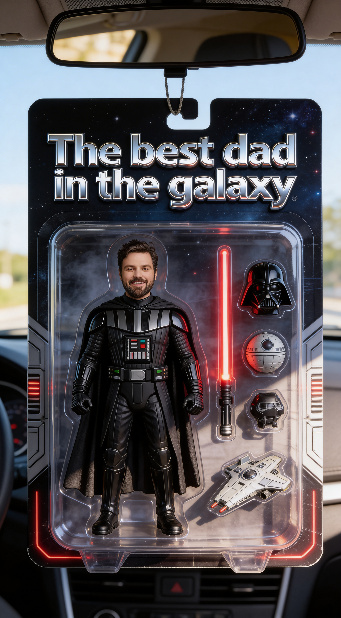 Gift for Dad, Best Dad In The Galaxy, Drive Safe Dad - Personalized The Force Car Ornament