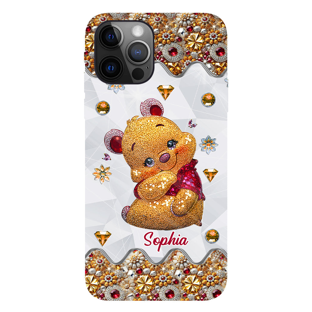 Cute Yellow Bear - Personalized Mouse Full Print Phone Case