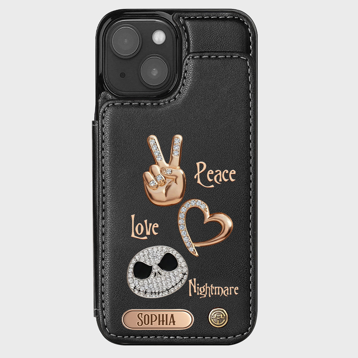 Peace Love Nightmare - Personalized Nightmare Wallet Phone Case
