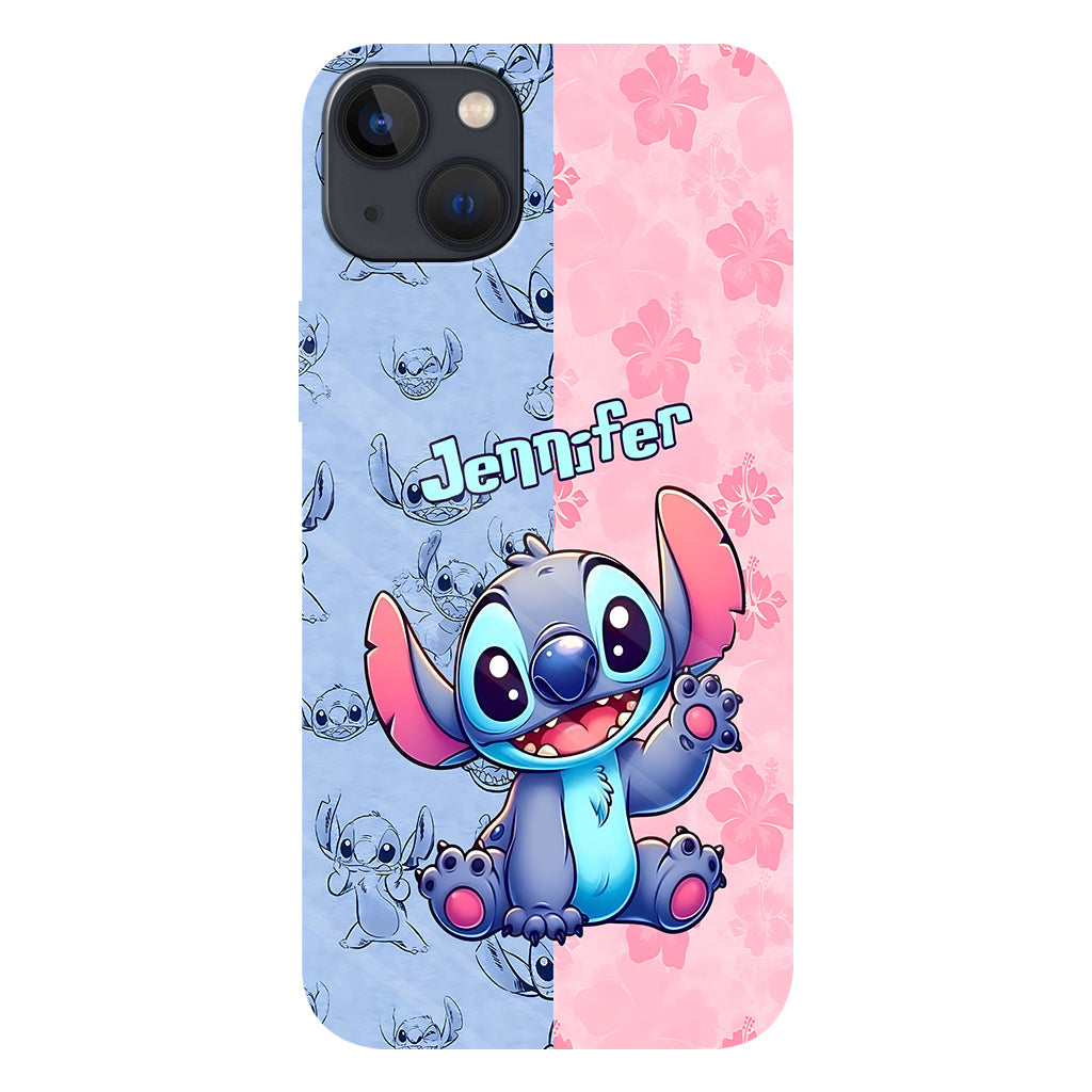 Pink And Blue Ohana - Personalized Ohana Full Print Phone Case