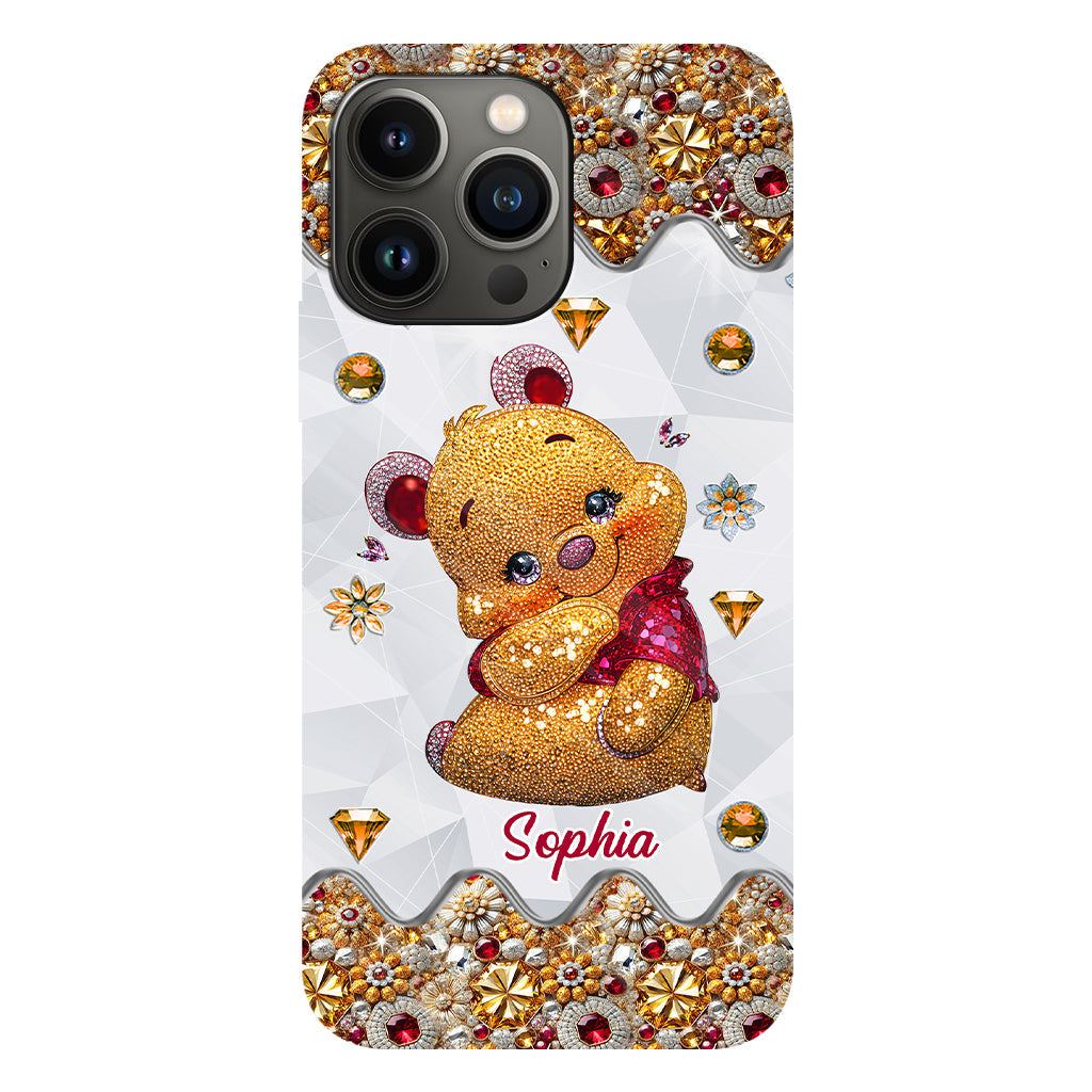 Cute Yellow Bear - Personalized Mouse Full Print Phone Case