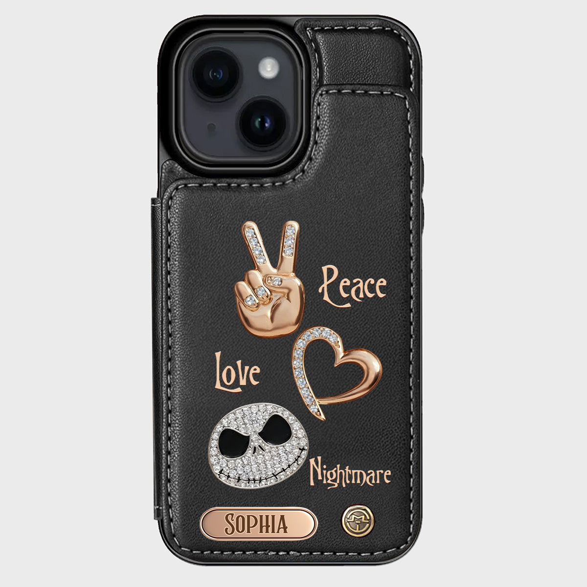 Peace Love Nightmare - Personalized Nightmare Wallet Phone Case