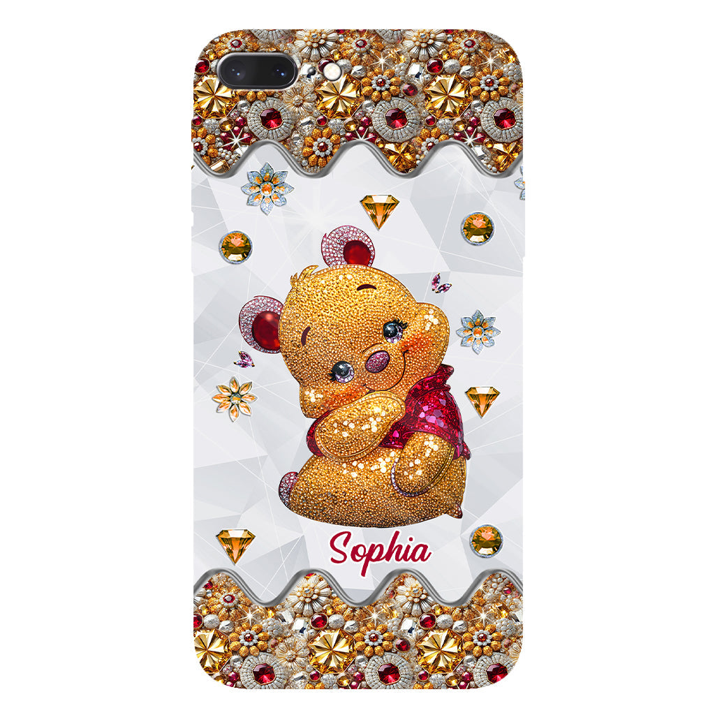 Cute Yellow Bear - Personalized Mouse Full Print Phone Case