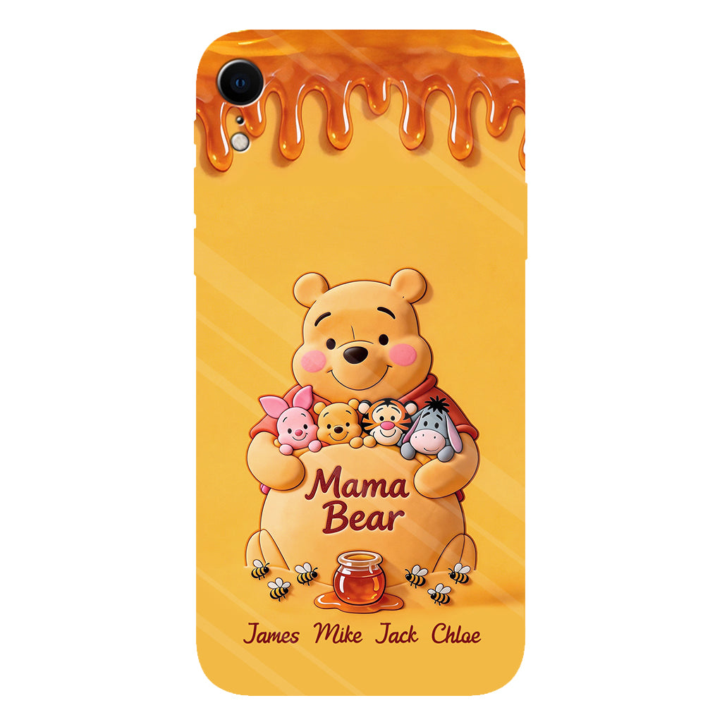 Mama Bear - Personalized Yellow Bear Full Print Phone Case